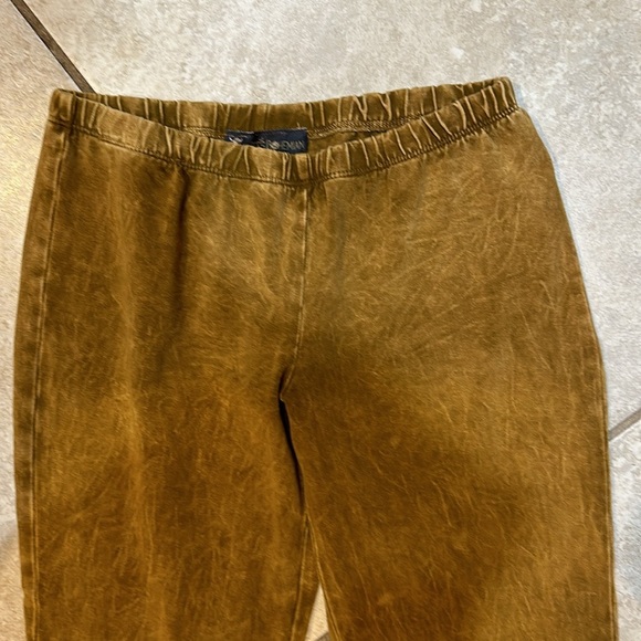 Lil Bees Bohemian Brown Acid Wash Flare Leggings Pants S - Picture 4 of 6